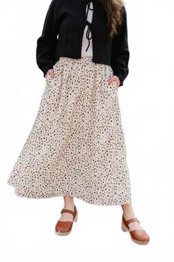 NEW MIKAROSE chaya maxi skirt - plus in cream